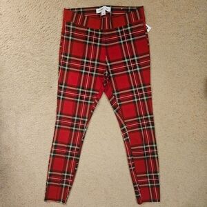 NEW Old Navy Plaid Stevie Pants Sz Medium